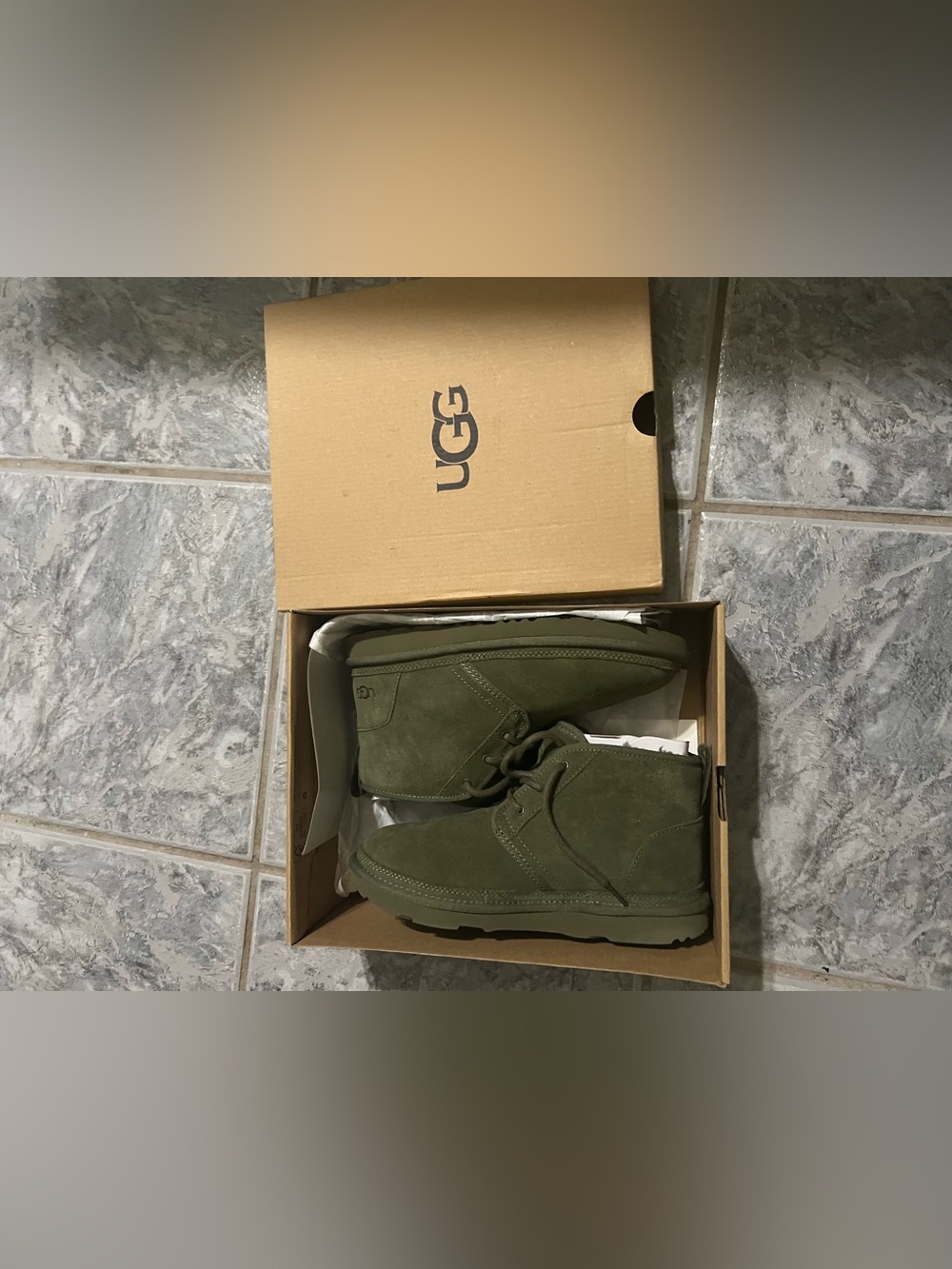 UGG Men's Olive Green Suede Chukka Boots